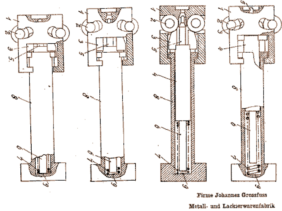 Patentni list za rešenje zatvarača MG-42, Paul Johanes Frossfuss, 26 septembar 1939, № 945819 C.