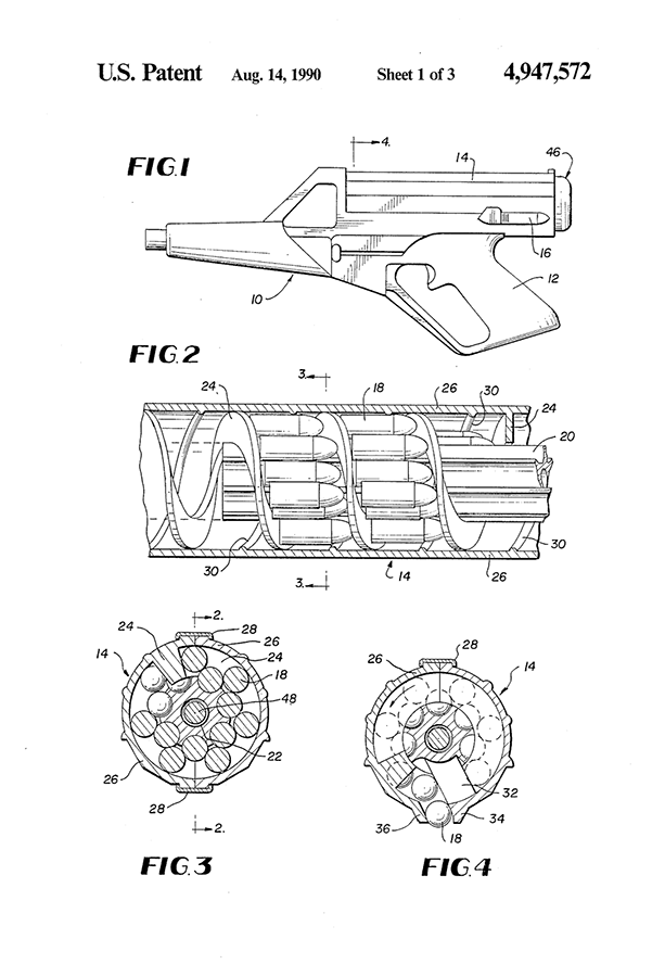 Patentni list za helikoidni okvir, calico