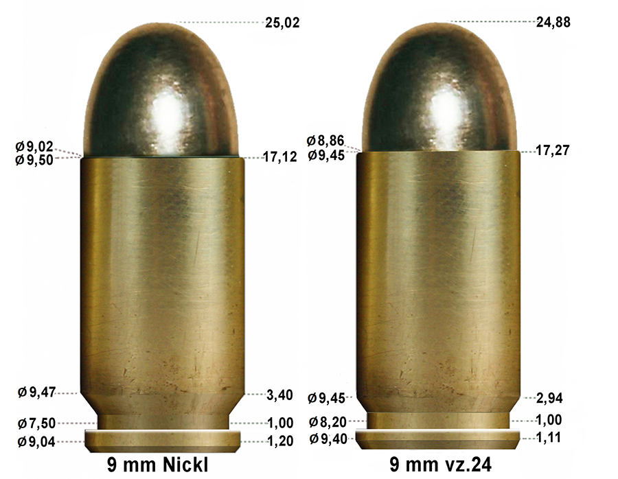 Municija 9mm Nickl i 9х17mm M24 čehoslovačke proizvodnje