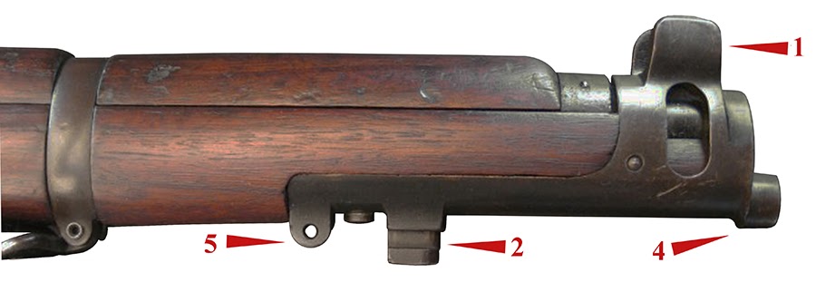 Desna strana usadnika puške 7.7 mm SMLE №.1 mark III.