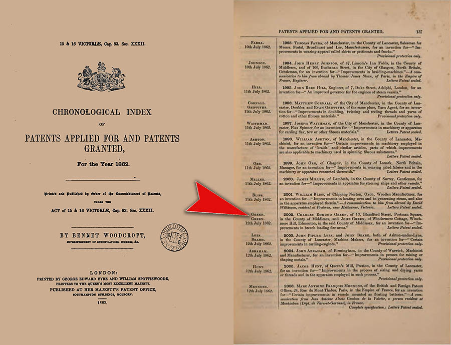 Patent braće Grin iz 1862 godine