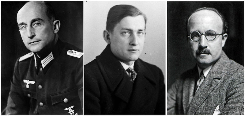 Verner Julius Marh (1894-1976), Johan Albreht fon Rajsvic (1899-1962), Vilhelm Unvercagt (1892-1971)