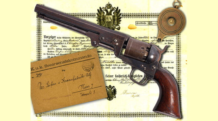 Austrijski mornarički revolver . 36 London Colt Navy 1851