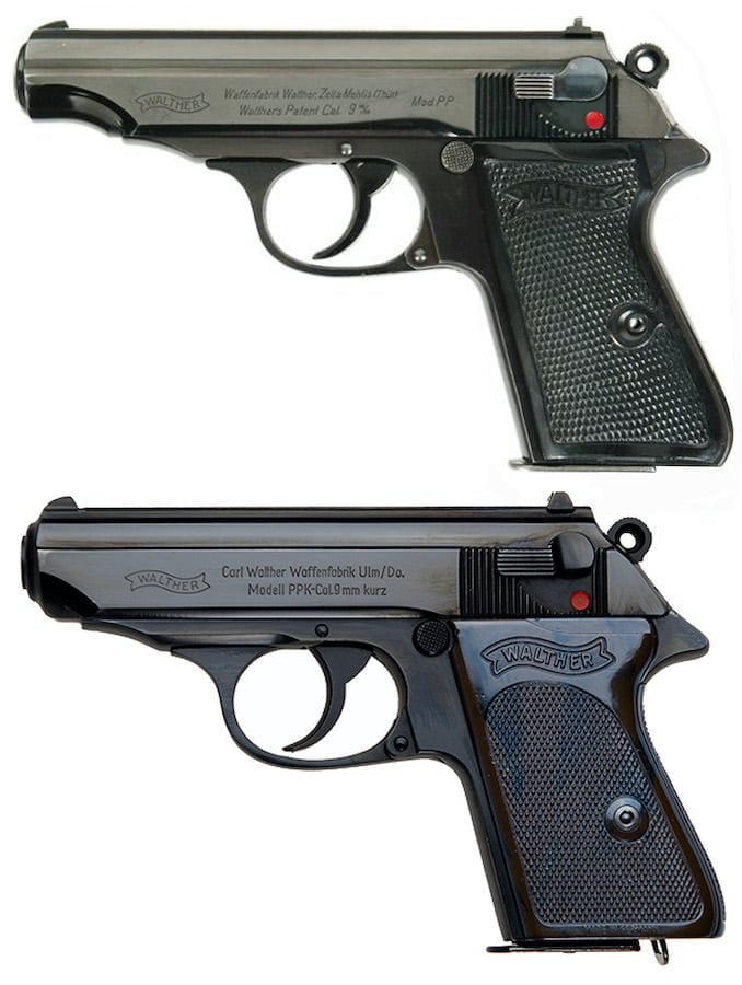 Standarni pištolji 7,65mm Walther PP i PPK (stari tip kočnica 90°)