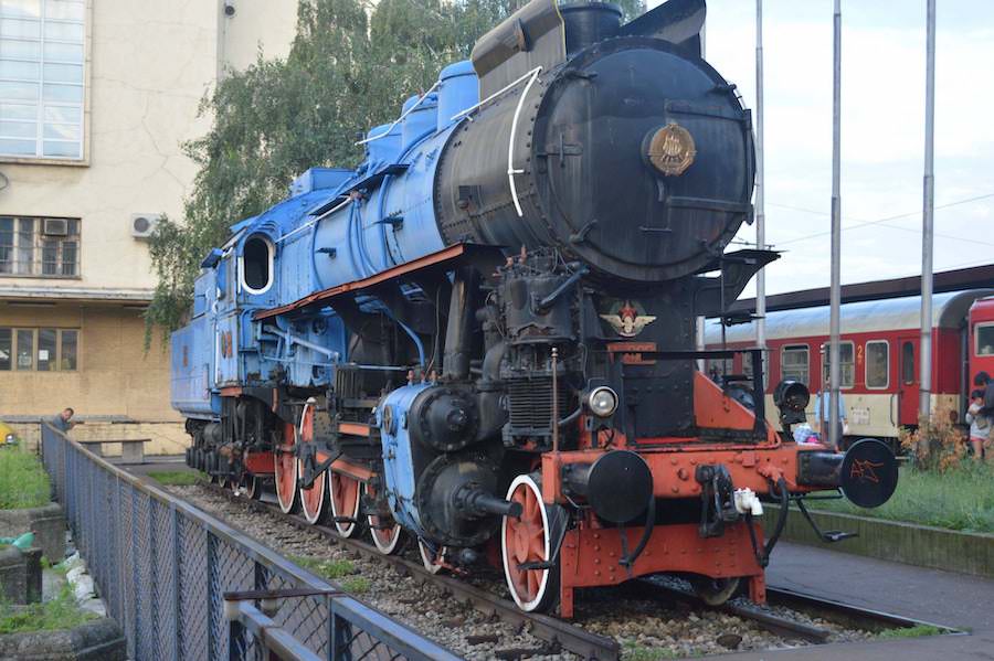 Lokomotiva MAV 11-022 izlozena na bivsoj Glavnoj zeleznickoj stanici Beograd
