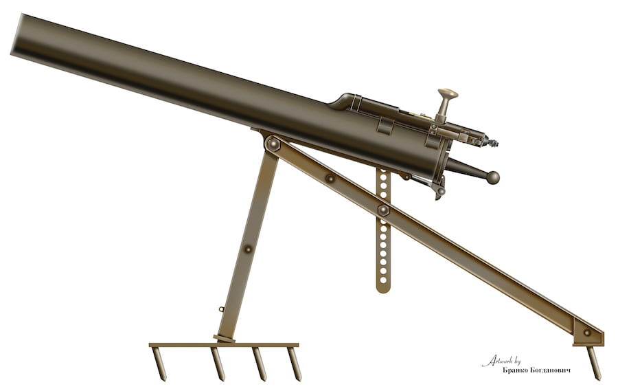 Francuski bacač 86 mm Aasen M1915