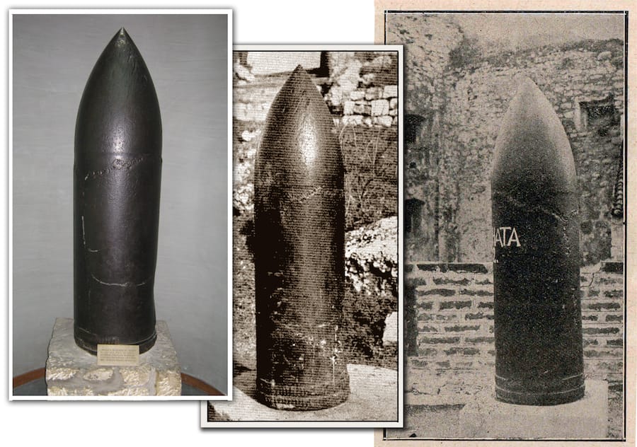 Granata 305 mm pronađena kod crkve Ružice, danas izložena u Vojnom muzeju u Beogradu.