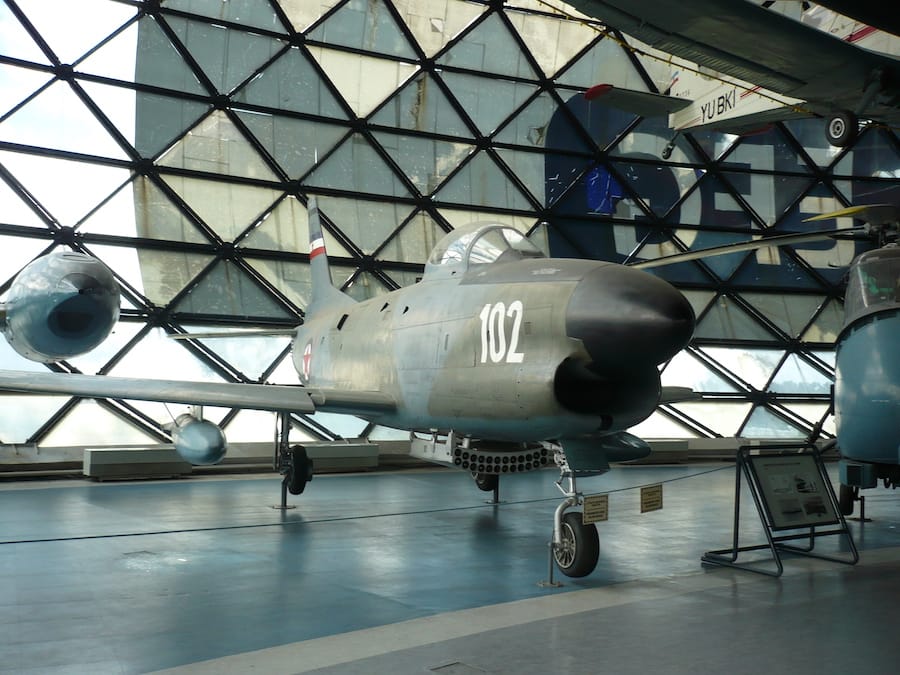F-86D u muzeju JRV u Beogradu.