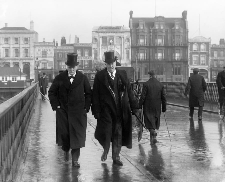 Ernest Trubridž i Vinston Čerčil u Londonu pred Trubridžov odlazak u Srbiju.