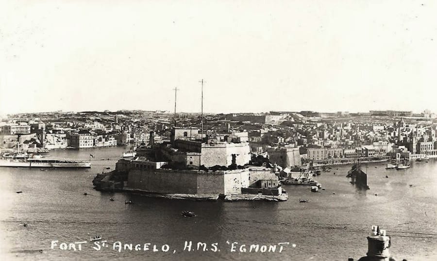 For St. Angelo-HMS Egmont Ashore, 1915