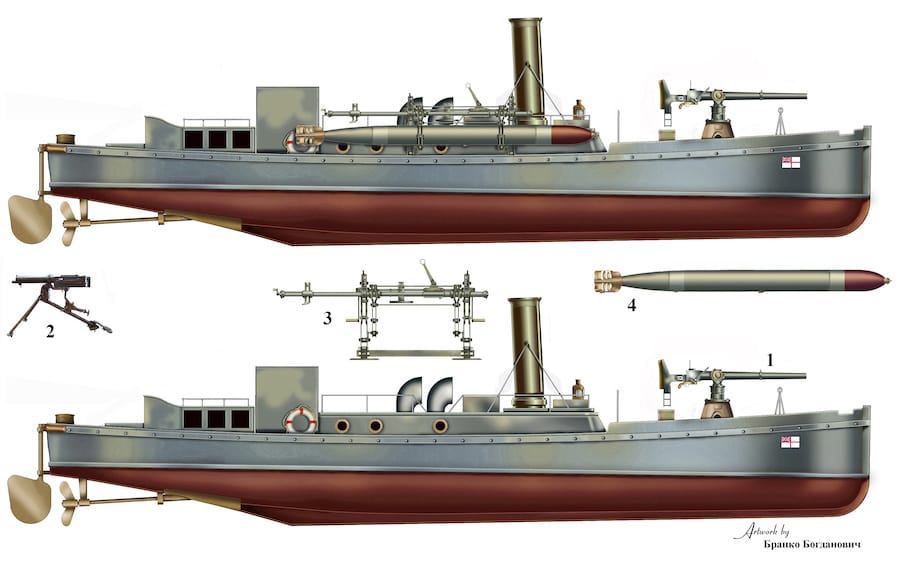 Parni torpedni čamac HMS Picket Boat, Tender to HMS Egmont – torpedni čamac Terror of the Danube