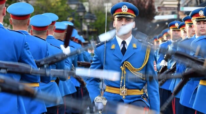 Egzercir Garde Vojske Srbije sa puškama M59/66. Beograd, 23. april 2018