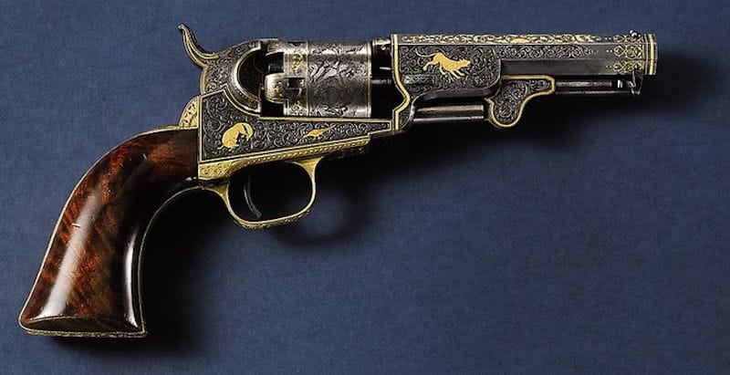 4. Džepni, zlatom ukrašeni revolver Kolt iz 1849, 1,1 milion dolara