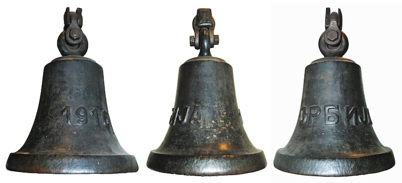 Zvono sa torpilјera ''Srbija''. Vojni muzej, Beograd (VMB)