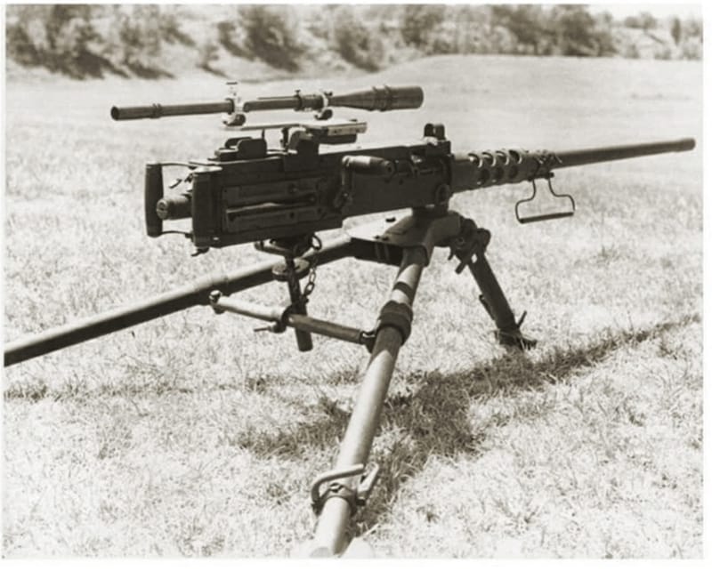 .50 M2HB mitraljez kojim je 1967 Hetkok postavio svoj rekord