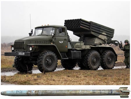 RSZO 122 mm Grad na BM 21 i raketa MZ-21 9M22S