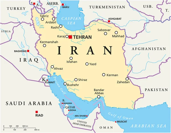 IRAN - POLITIČKA MAPA
