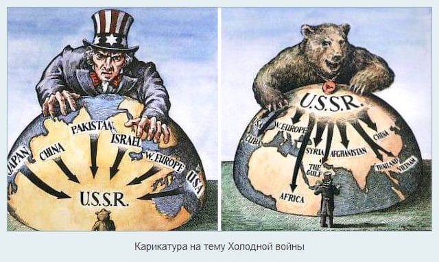 karikatura na temu hladnog rata