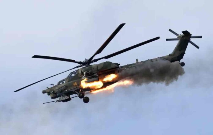 rusija demonstrirala moc svojih jurisnih helikoptera mi 35 i mi 28 protiv ukrajinskih ciljeva