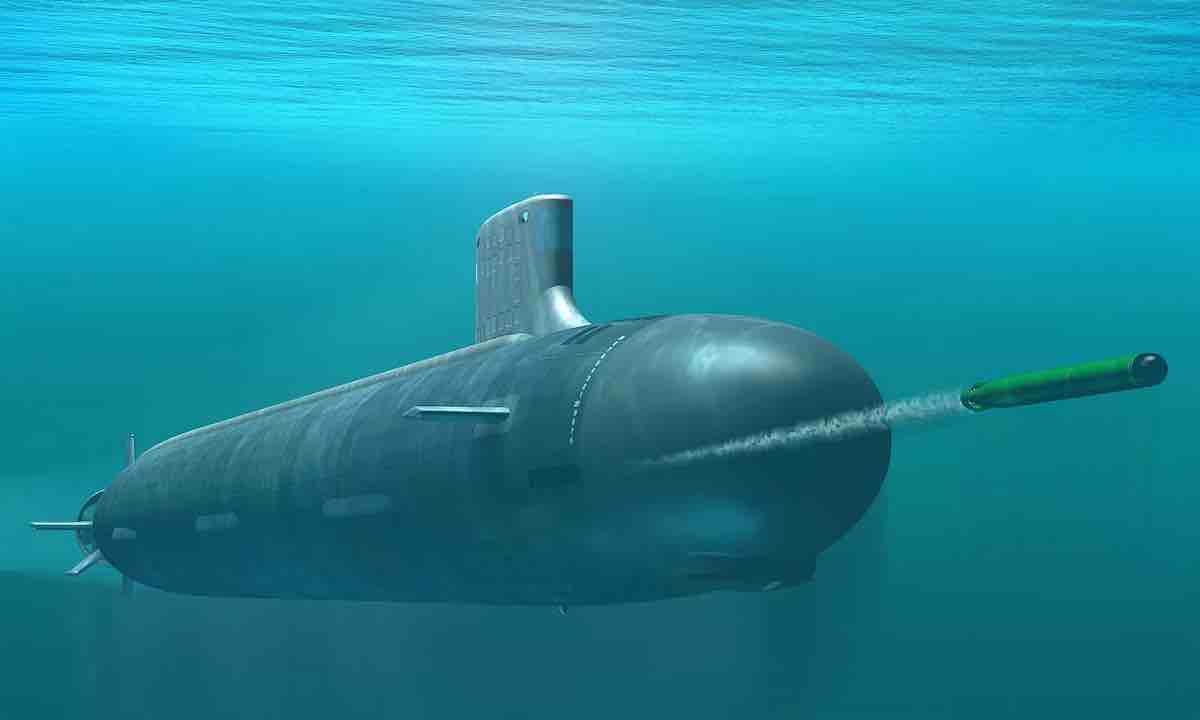 podmornica ispaljuje torpedo ilustracija