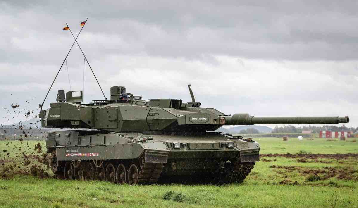 prototip tenka Leopard 2A7 koji se koristi za testiranje i demonstraciju kompleksa aktivne zaštite EuroTrophy
