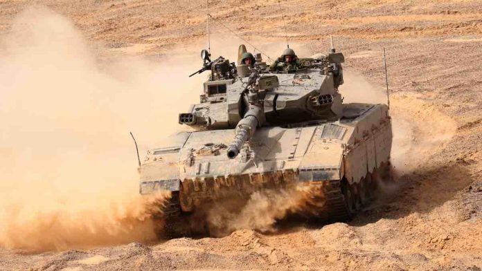 izraelski vojnici ucestvuju u vojnoj vezbi sa tenkovima merkava mark 3