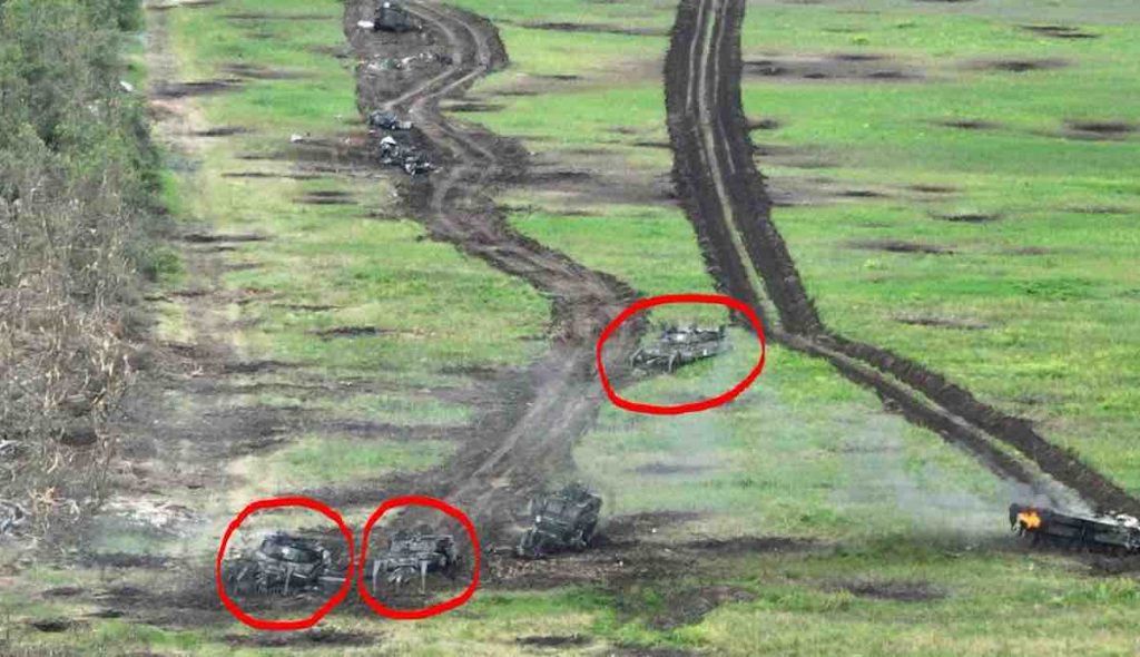 tri od šest vozila za čišćenje mina leopard 2r koje je finska donirala ukrajini izgubljena su na istom terenu.
