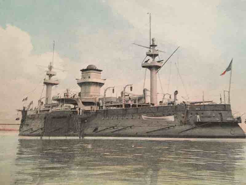 francuski bojni brod redautable sa sklopljenom mrežom 1898 godine