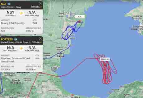 zbog patroliranja supersonicnih mig 31k iznad crnog mora americki izvidacki dron rq 4b promenio kurs