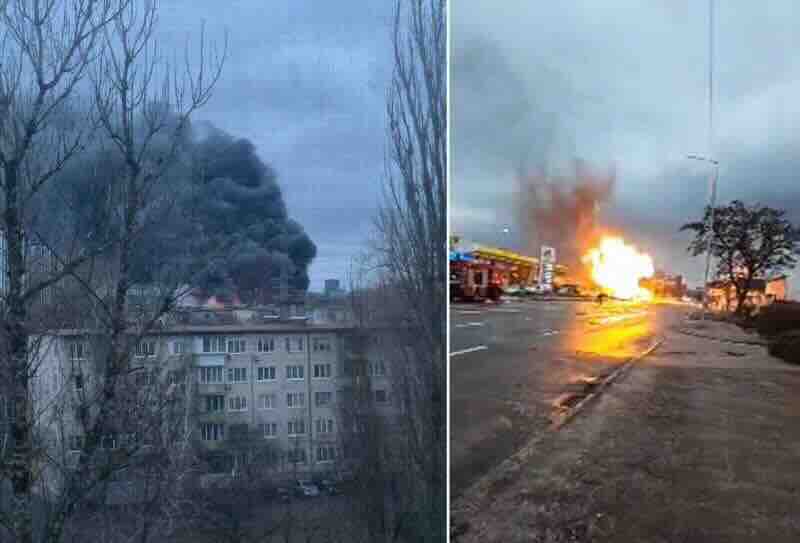kijev gori posle ruskih raketnih udara pvo ne moze da izdrzi