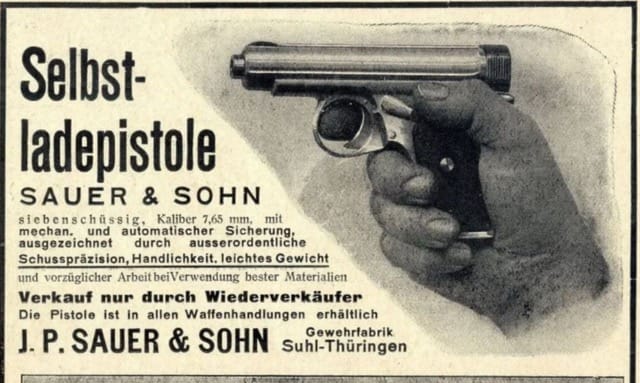 jedan od zauerovih malih pistolja novinska reklama