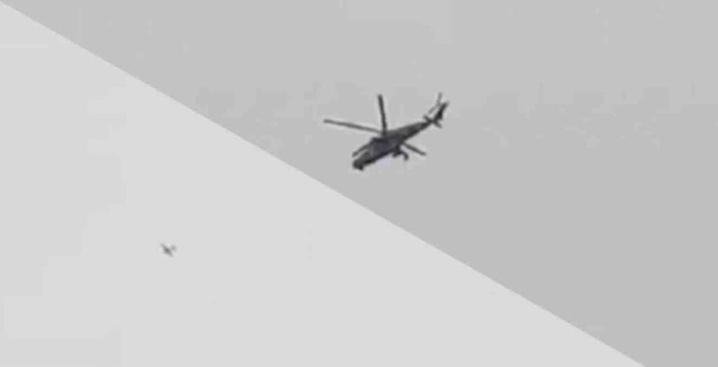 ruski helikopter mi 24 prati dron ruski helikopter mi 24 prati dron