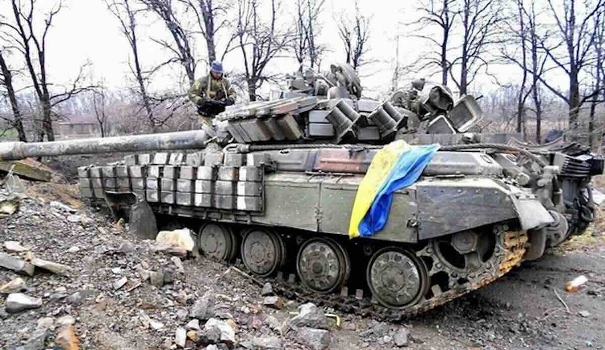 unisten ukrajinski tenk