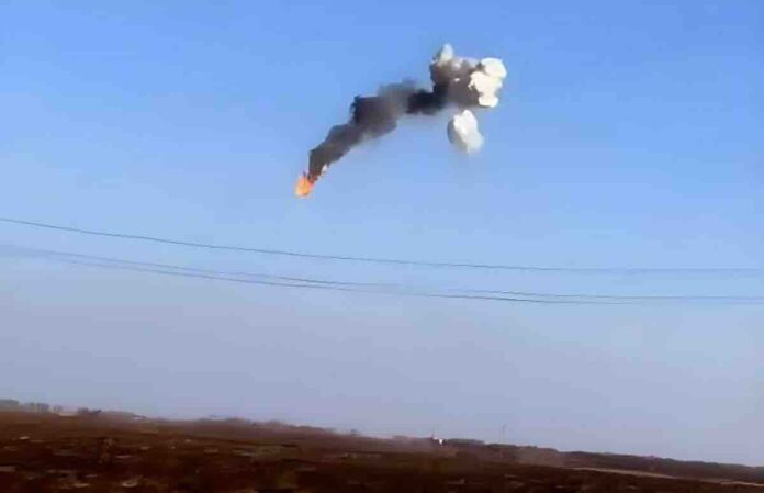 trenutak pogotka ukrajinskog lovca mig 29 zabelezen na video snimku ocevidaca