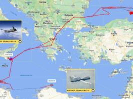 američke dronovi nastavljaju da skeniraju područja od interesa simultano sprovedene misije u crnom i sredozemnom moru