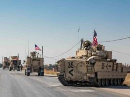 konvoj američkih trupa u siriji, vidimo bvp m2a2 bredli
