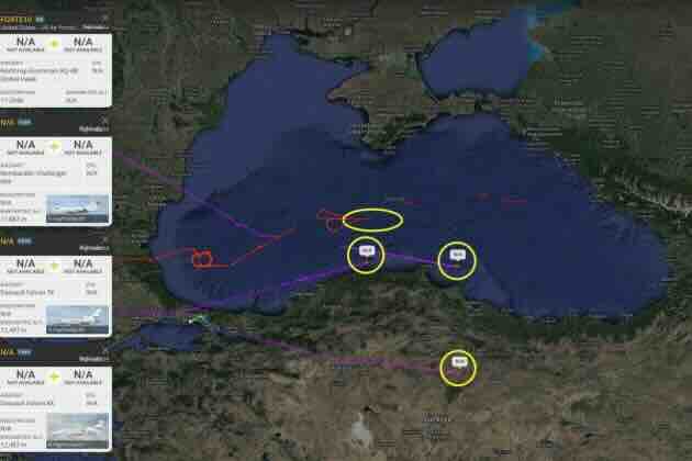 američki rq 4b global hawk iznad crnog mora pre napada