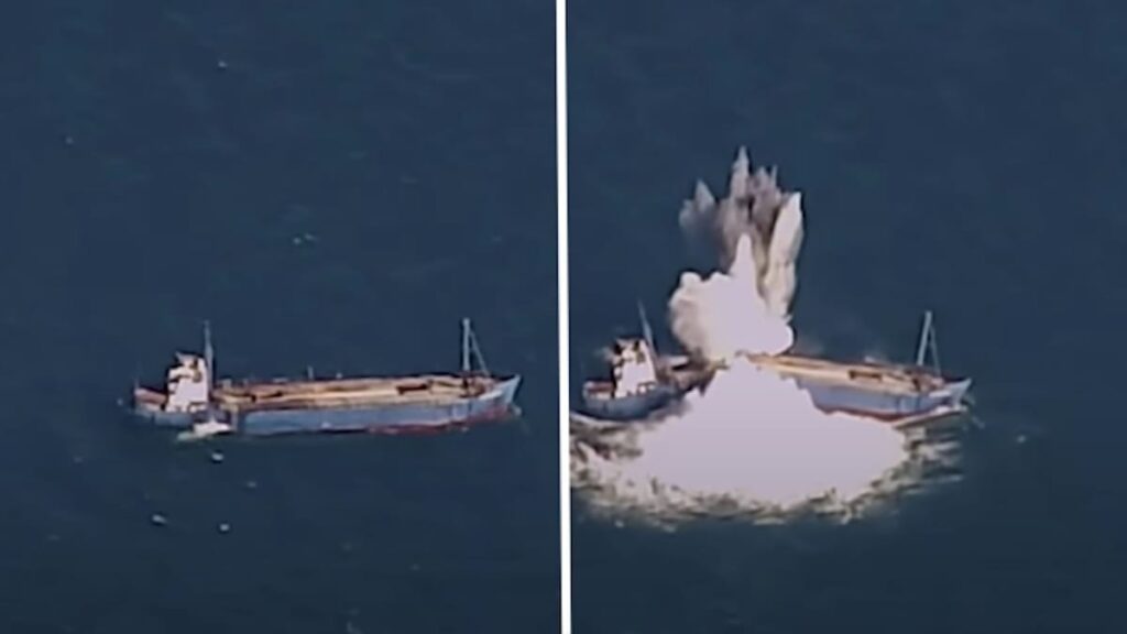 strateški bombarder b 2 potopio brod koristeći quicksink bombu