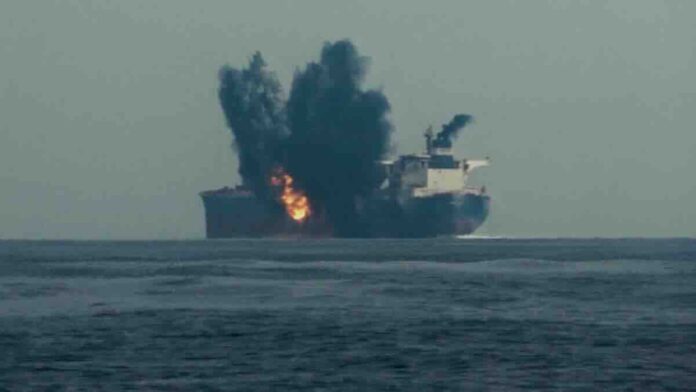 huti pomorskim kamikaza dronom uništili naftni tanker cordelia moon u crvenom moru [video]