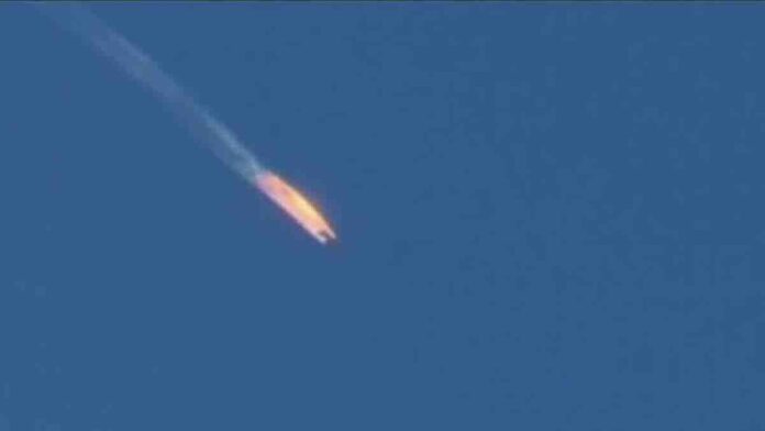 oboren avion ilustracija