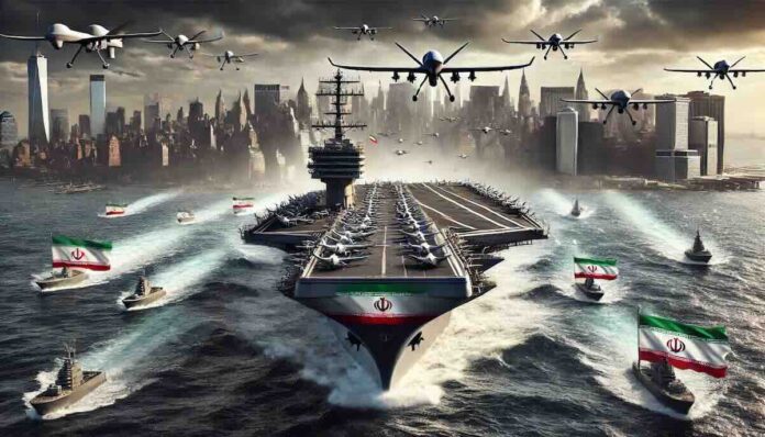 ponovo nlo iznad sad iranski brod lansira špijunske dronove iznad njujorka, otkriva američki kongresmen, ai ilustracija