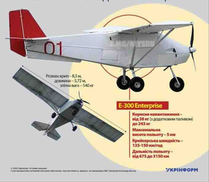 ukrajinski dron baziran na avionu, aeroprakt a 22