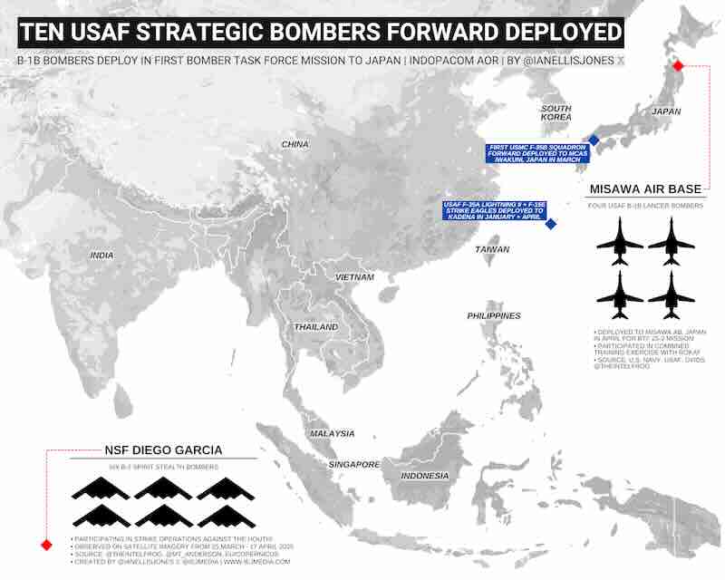 americki bombarderi b 1b lancer sleteli u japan prvi put od vijetnamskog rata – poruka kini i severnoj koreji američki bombarderi b 1b lancer sleteli u japan prvi put od vijetnamskog rata – poruka kini i severnoj koreji