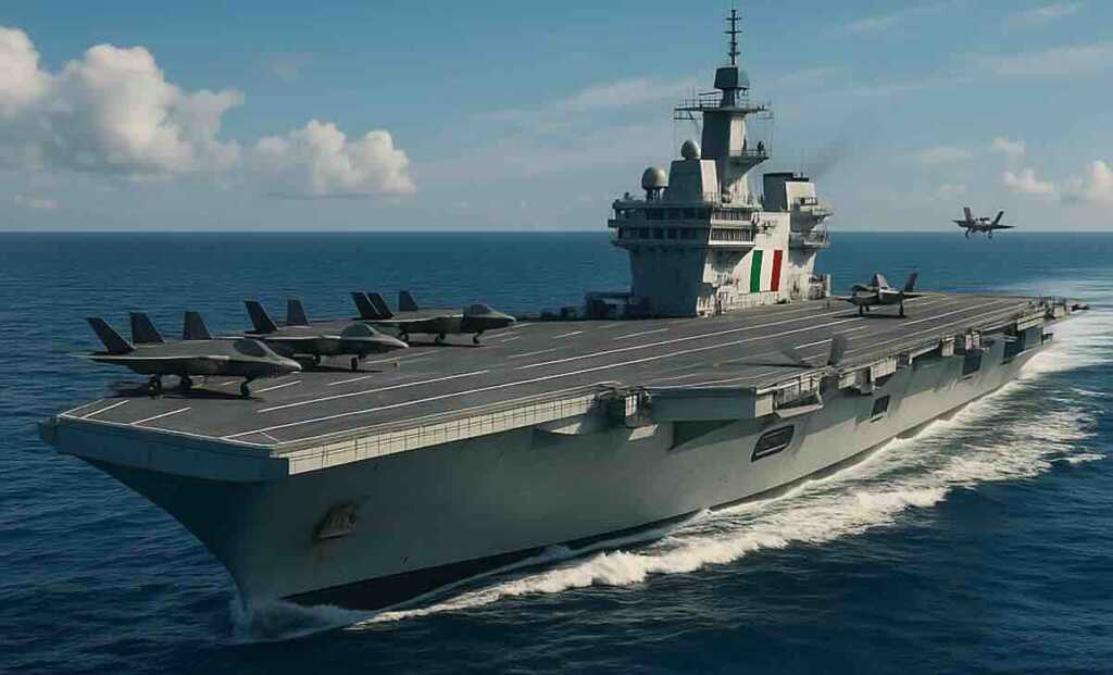 budući italijanski nosač aviona na nuklearni pogon, ai ilustracija