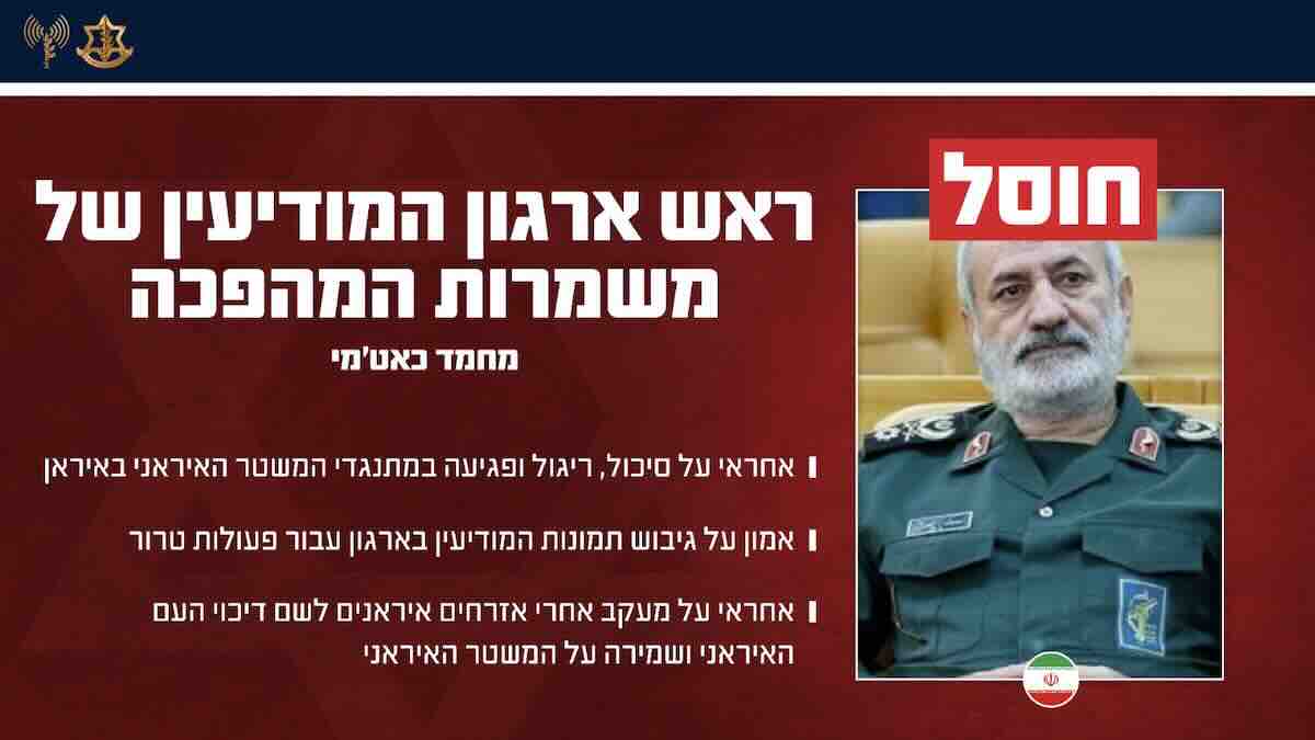 likvidacija u srcu teherana izrael ubio šefa iranske obaveštajne službe – uništena trećina raketnih sistema! likvidacija u srcu teherana izrael ubio šefa iranske obaveštajne službe – uništena trećina raketnih sistema!