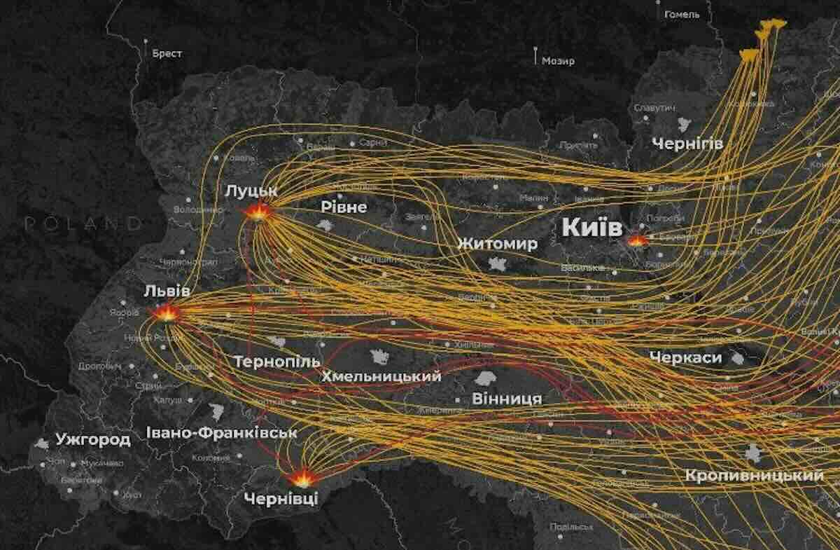 rusija nemilosrdna razoreni pogoni u lavovu, napadi na kijev, harkov, Černovce i lučk dronovima i raketama