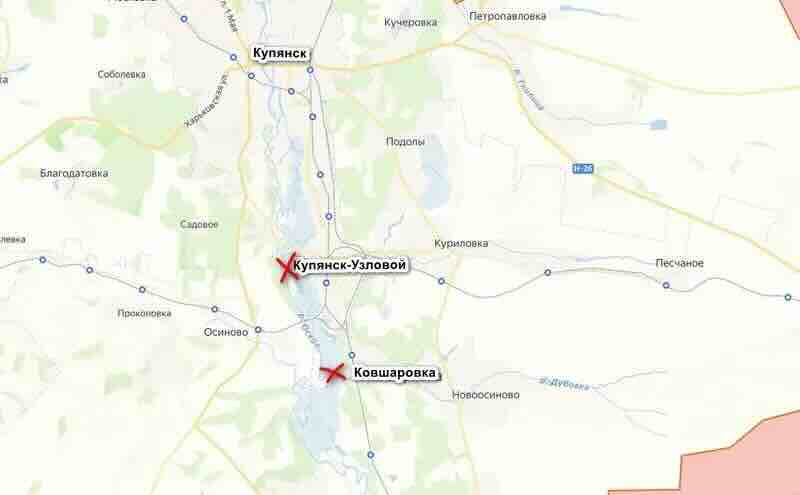 ruske snage uništile ukrajinske pontonske mostove kod kupjanska