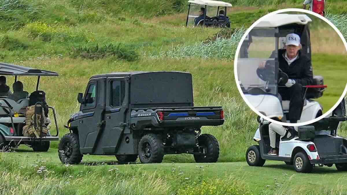 tramp dobio specijalni pancirni bagi „golf force one“ sada čuva predsednika i na terenu tramp dobio specijalni pancirni bagi „golf force one“ sada čuva predsednika i na terenu