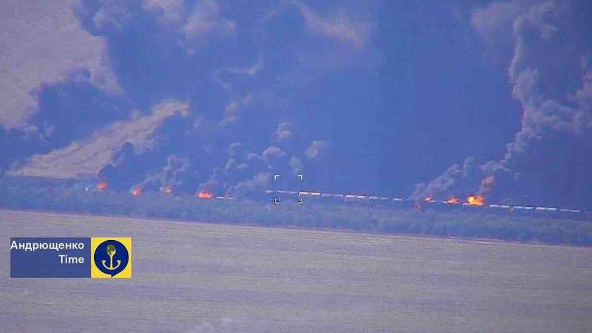 ukrajinski dronovi pogodili ruski voz sa gorivom ukrajinski dronovi pogodili ruski voz sa gorivom