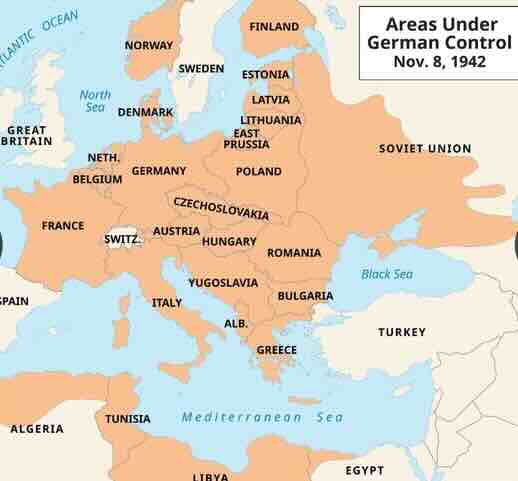 najveca povrsina koju su okupi rali nemci, novembar 1942.